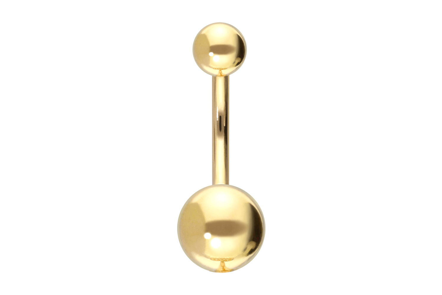 14/18 Karat Gold Bananabell Piercing GOLDKUGEL